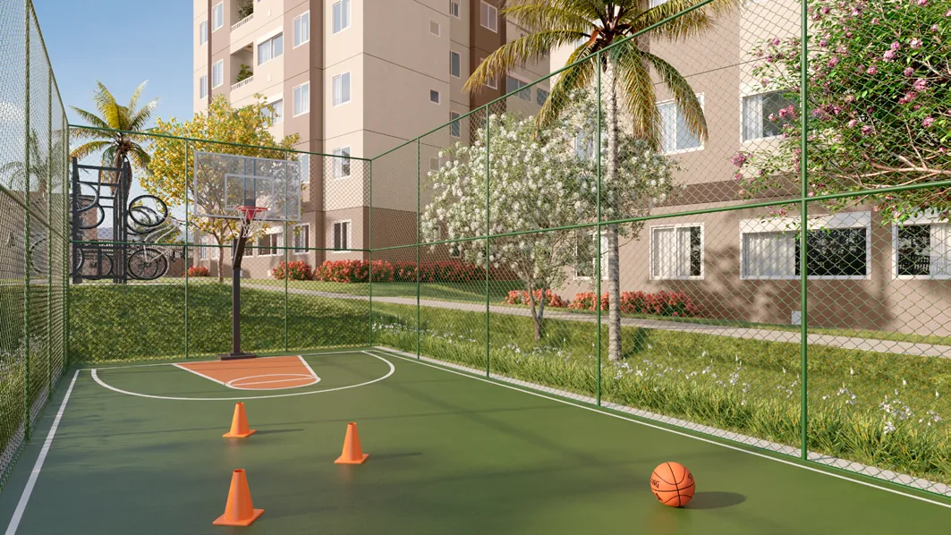 Perspectiva ilustrativa da quadra de Streetball do Vila Santiago